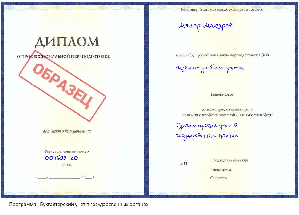 Бухгалтерский учет в государсвенных органах Алапаевск
